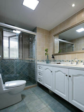 悠闲美式设计风格整体卫生间装修美图