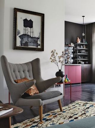 复古浪漫简欧风格公寓室内单人沙发装饰图片