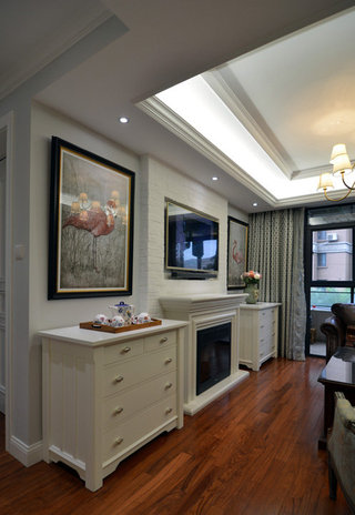 80平宜家欧式风格二居室客厅局部设计装修图