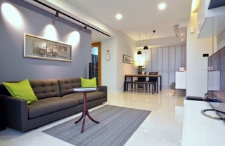 素雅现代简约风格公寓客厅沙发装饰图