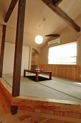 古典原木日式装修风格休息区设计欣赏图
