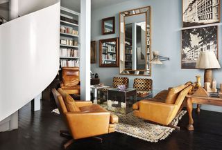 个性美式后现代设计复式客厅装修图片