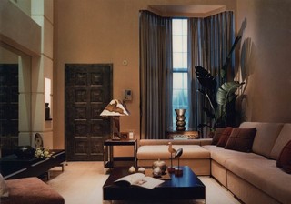 时尚现代摩登设计复式挑高客厅窗帘装修