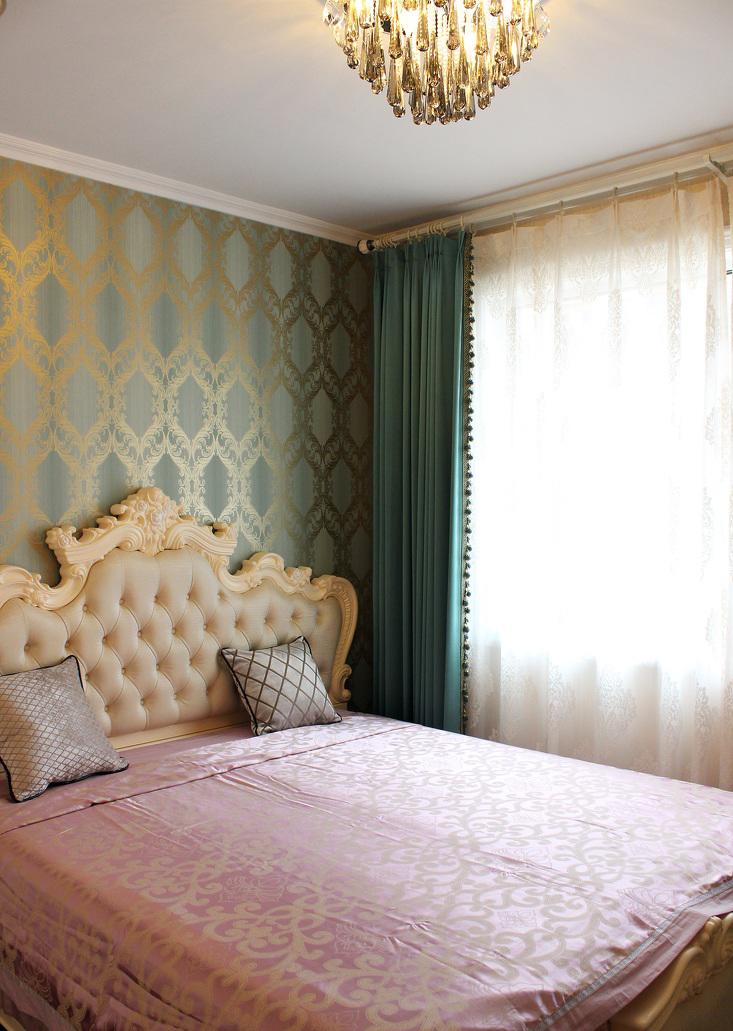 精美复古欧式卧室背景墙装饰