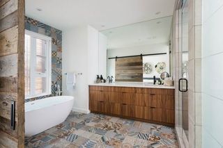 现代简约家装卫生间实木浴室柜设计