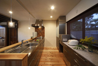 清新原木日式装修风格厨房不锈钢装饰效果图