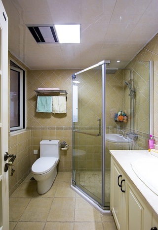 田园风光美式卫生间淋浴房设计图