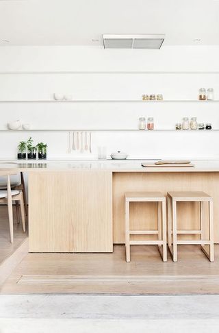 休闲简约北欧风格实木厨房吧台设计效果图