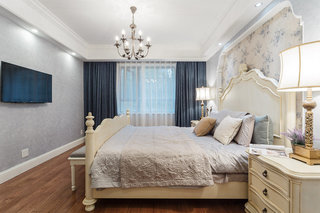 清新悠闲美式风格卧室软装装饰效果图