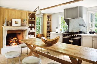 复古实木北欧风格厨房设计效果图