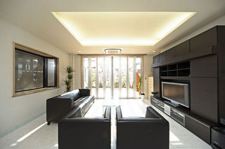 淡雅简洁日式现代风格客厅电视柜设计装修图