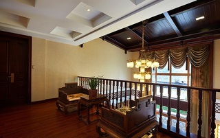 豪华古典中式风格别墅阁楼设计吊顶