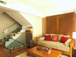 和谐舒适东南亚风格设计别墅隔断休闲区装潢案例