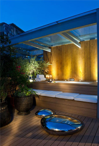 高端时尚现代家居spa花园设计效果图