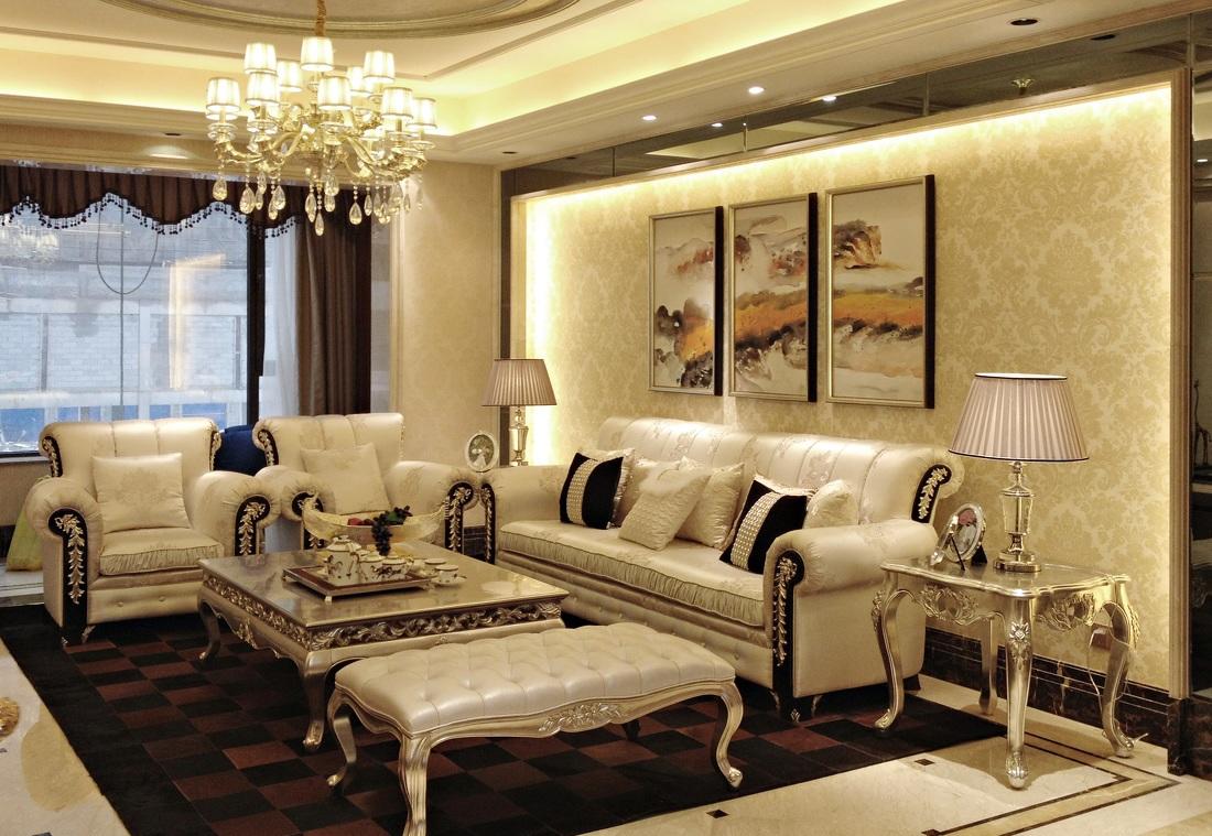 118平欧式古典奢华三室两厅设计装修图片