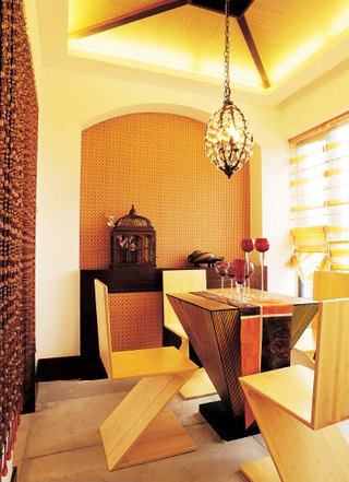 新中式设计家居餐厅特色餐桌椅欣赏图