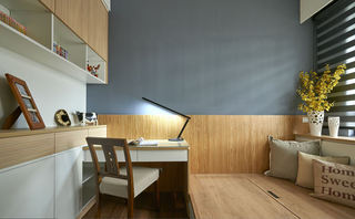 宜家风格设计室内书房背景墙设计效果图片
