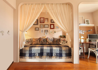 时尚创意美式风格个性卧室帷幔装饰效果图