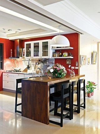 时尚现代开放式厨房装修案例图