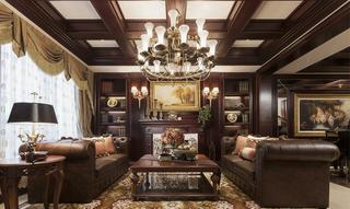 华贵古典欧式装修风格四居室客厅案例图