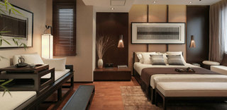 古典儒雅中式风格卧室休闲区布置效果图