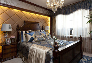 欧式古典风格豪华卧室软装搭配效果图