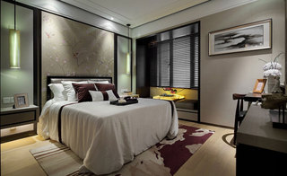 时尚摩登现代中式卧室设计装修效果图
