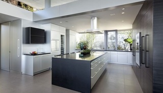 现代设计装修风格公寓开放式厨房效果图片