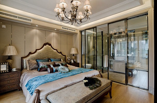 低奢华丽美式风格卧室效果图