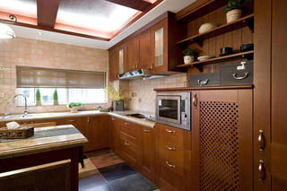 欧式风格实木设计厨房设计装潢美图
