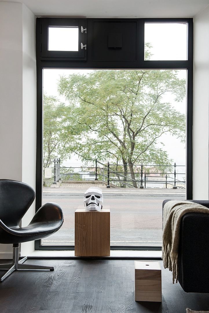 创意摩登北欧风格客厅落地窗户设计效果图
