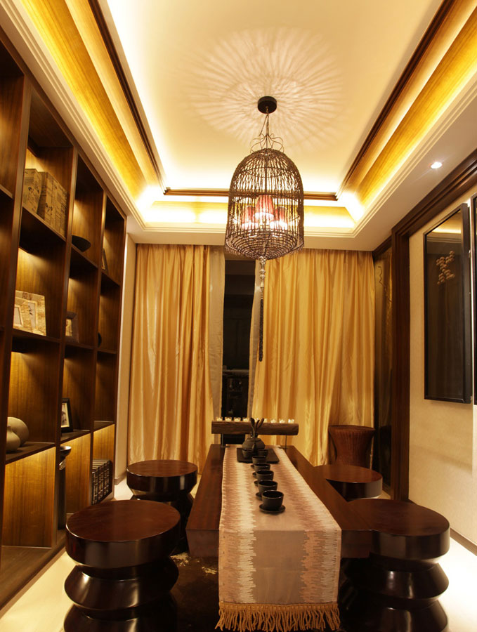 古典豪华中式风格餐厅设计装潢效果图片