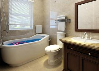 简约新古典浴室设计浴缸效果图