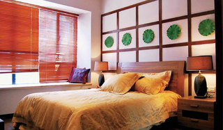 简中式风格卧室百叶窗装饰效果图