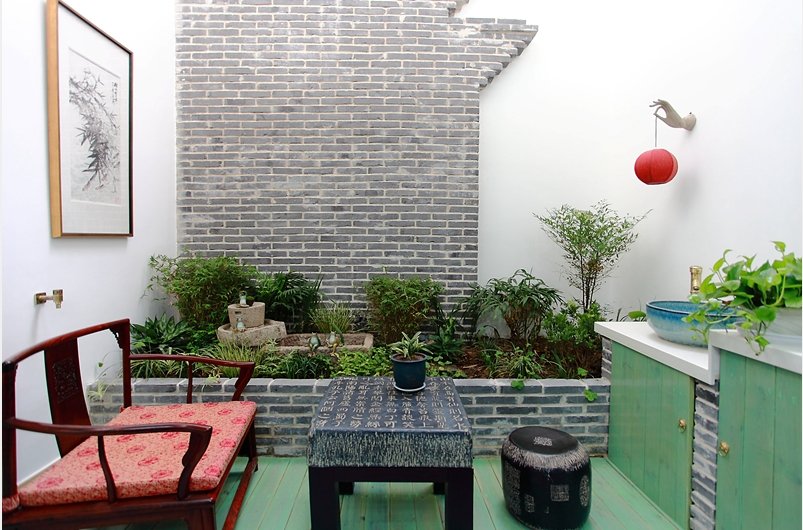 花园,背景墙,其它,中式,白色,绿色,红色