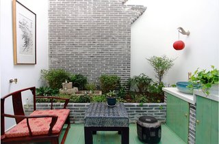 中式清新儒雅别墅小花园设计装修效果图