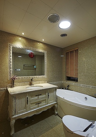 复古欧式风格卫生间浴室柜装饰效果图