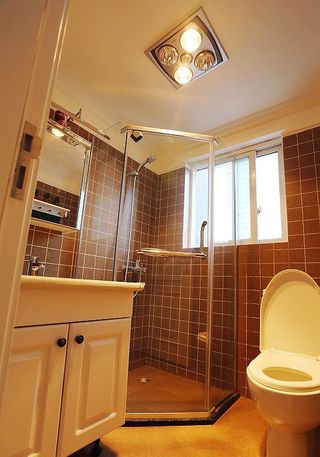 美式复古风卫生间淋浴房效果图