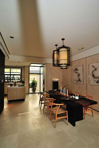 新中式禅风餐厅设计装饰效果图