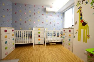 色彩明亮的现代简约设计室内儿童房装修效果图