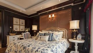古典豪华欧式卧室小书桌背景墙美图欣赏