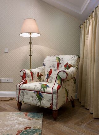 欧式新古典卧室单人沙发效果图