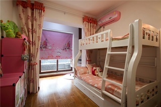 甜心小可爱现代装修粉色儿童房软装设计效果图