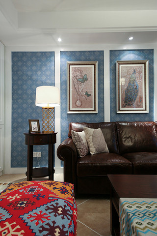 时尚潮流混搭美式客厅背景墙设计