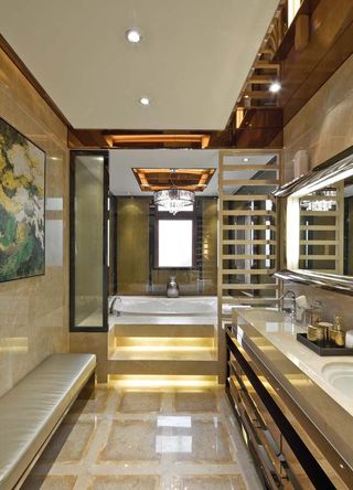 富丽堂皇现代豪华别墅卫生间室内设计装饰效果图