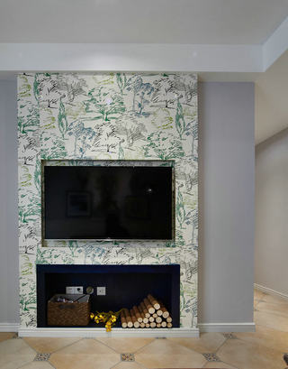 北欧风格现代家居电视背景墙效果图片