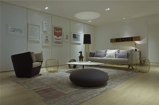 现代简约风格公寓室内客厅软装搭配效果图