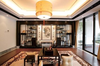 新中式博古架客厅设计图