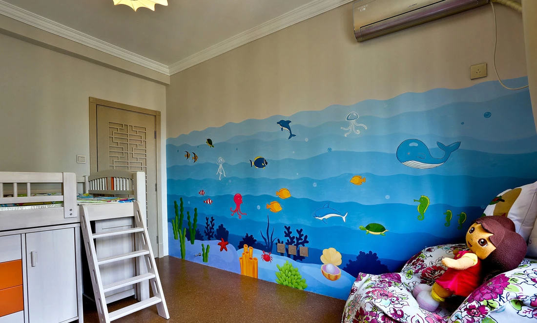 海洋世界简欧风格儿童房效果图