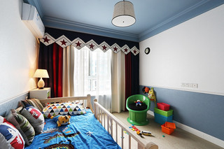 彩色美式混搭儿童房效果图